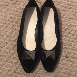 Black Veneli Suede Flats